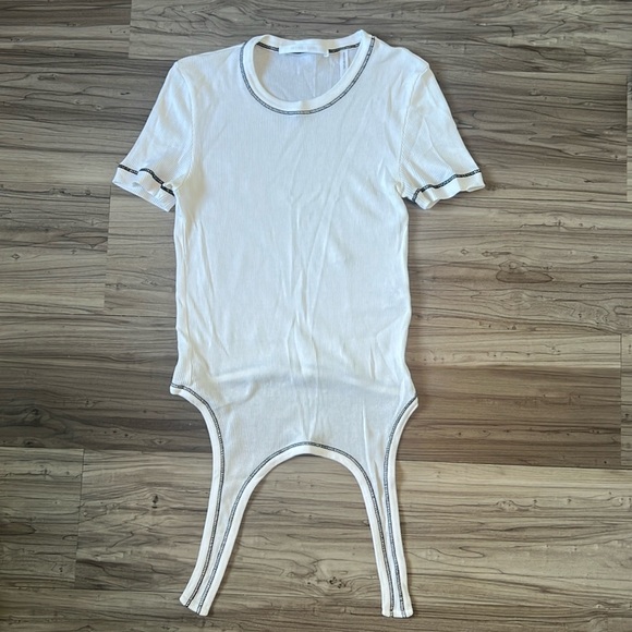 Helmut Lang Curved-Hem Crewneck T-Shirt - Picture 3 of 3